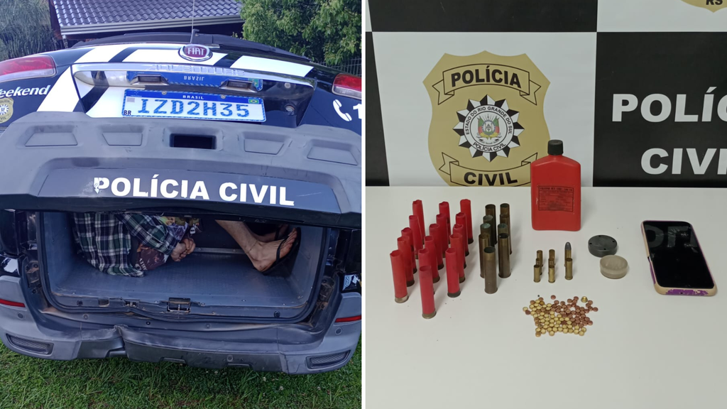 Homem é preso pela Polícia Civil por posse ilegal de arma de fogo após ameaçar vizinho em São Marcos
