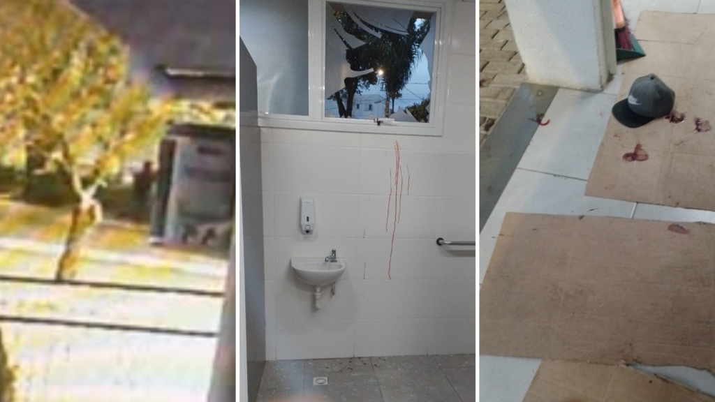 Invasão de banheiro público termina com indivíduo ferido e rastro de sangue pelo centro de São Marcos