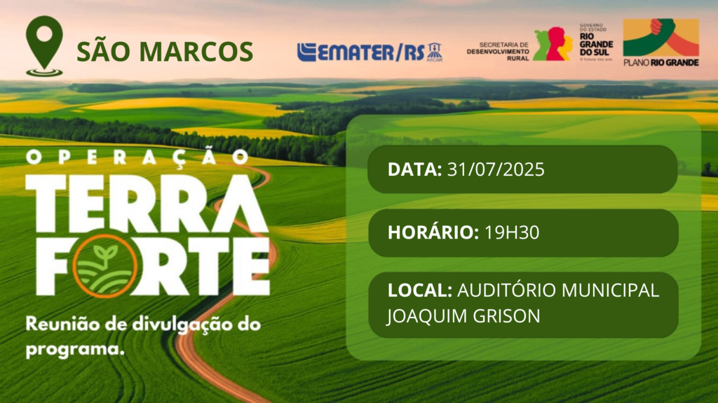 Prefeitura e Emater apresentam programa “Operação Terra Forte” em São Marcos