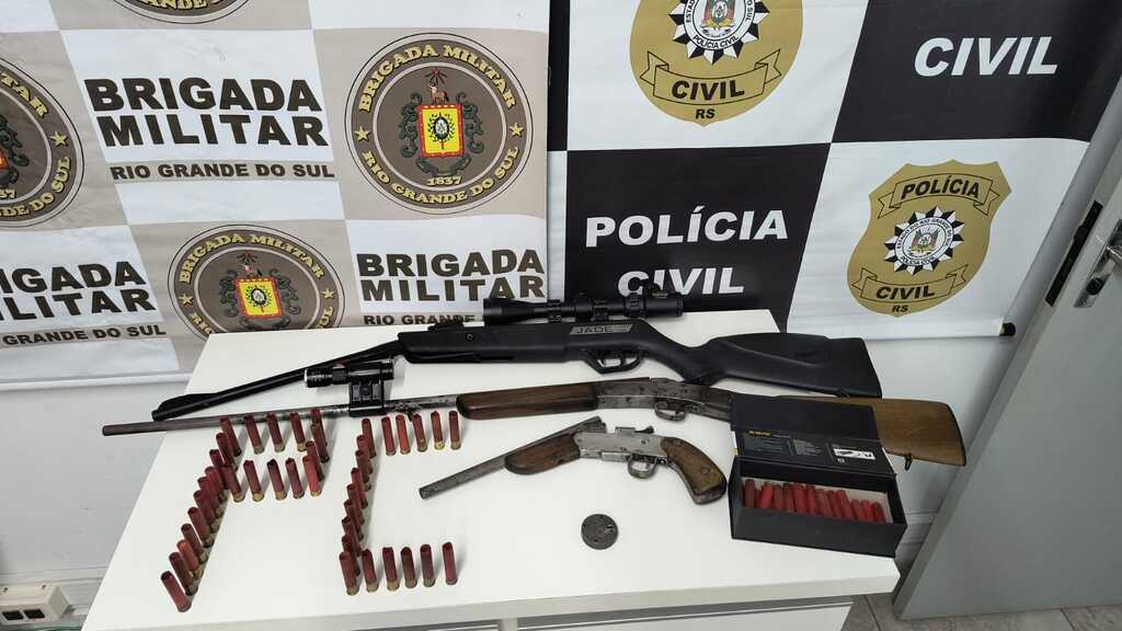 Polícia Civil prende homem e apreende três armas em ação no interior de São Marcos