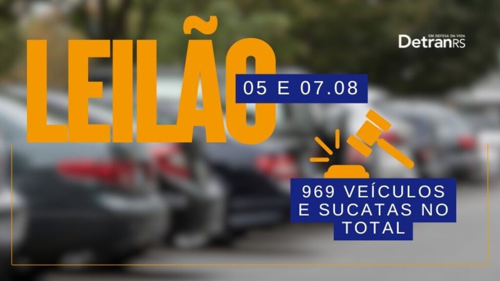 Leilão do Detran tem Gol com lance mínimo de R$ 20.000 e IX35 a partir de R$ 20.000