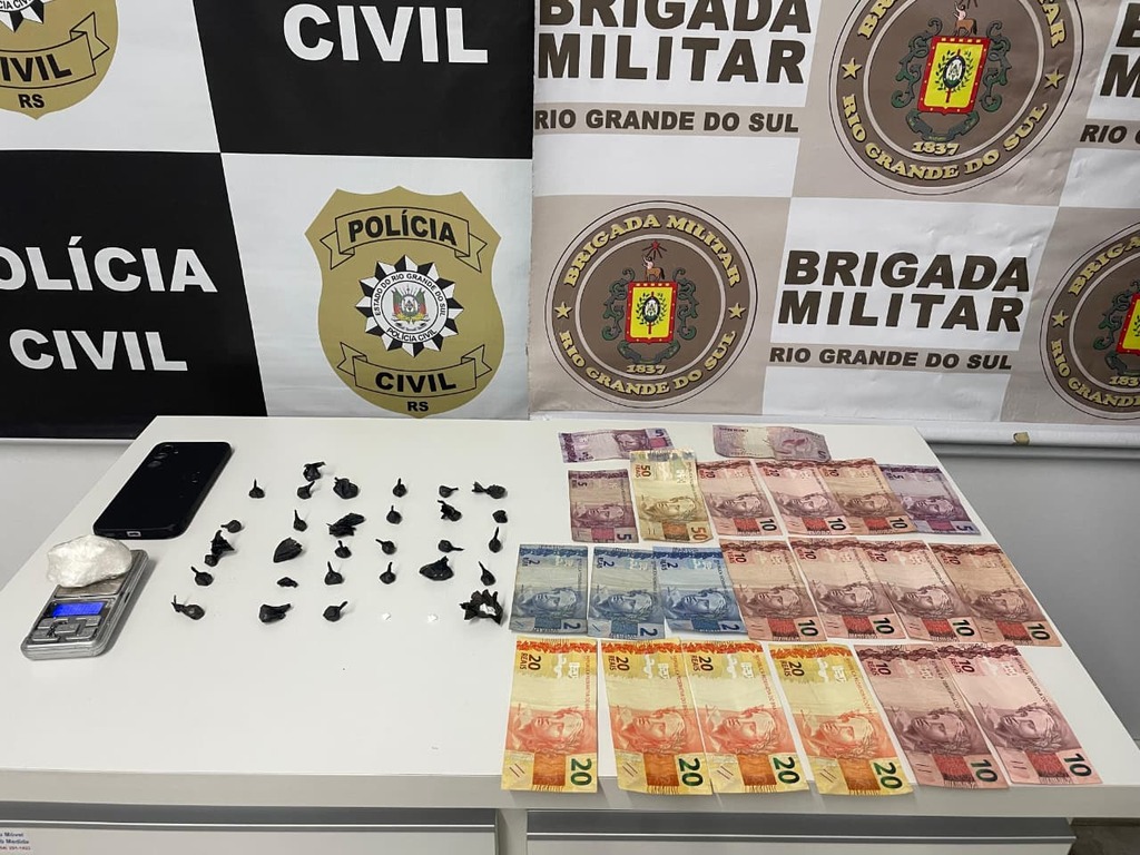 Mulher é presa por tráfico de drogas em operação conjunta da Brigada Militar e Polícia Civil em São Marcos