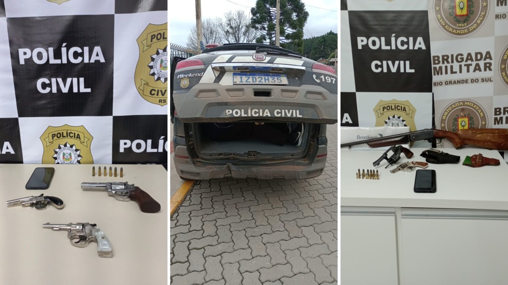 Polícia Civil prende dois homens e apreende armas em São Marcos